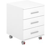 Meka Block Cajonera con ruedas K-906 (L x An x Al: 44 x 45,5 x 58 cm, Blanco Soft, Número de cajones: 3 ud.)