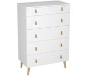 Meka Block Cómoda K-691 con mesitas de noche K-689 (Blanco poro, 3 pzs.)