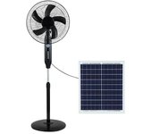 Ventilador de pie con batería y panel solar (45 cm, 120 cm)