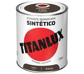 Titanlux Esmalte de color Sintético (Tabaco, Brillante, 750 ml, Base disolvente)