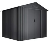 Hoggar Caseta para jardín Gotland (Medidas ext. (An x Pr): 261 x 202 cm, Antracita, Acero, Área: 5,27 m²)