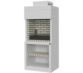 Collippo Vilamoura Barbacoa de obra (Superficie parrilla: 71,5 x 53 cm, Blanco)