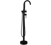 IO Round Grifo de bañera exenta (Altura: 116 cm, Negro)