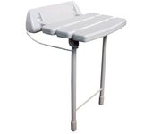 IO Asiento plegable para la ducha (33,8 x 34,8 cm, Blanco)