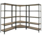 Simonrack Simonclick Set de estantería esquinera Corner (Al x An x Pr: 180 x 180 x 50 cm, Capacidad de carga por balda: 150 kg, Número de baldas:...