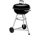 Weber Barbacoa redonda con tapa Compact Kettle (Diámetro de la superficie de la parrilla: 47 cm, Negro)