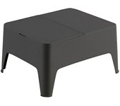 Mesa auxiliar de jardín Alaska (L x An x Al: 58 x 48 x 30 cm, Polipropileno, Antracita)