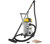 PowerPlus Aspirador en seco y húmedo eléctrico POWX3240 (1.200 W, Volumen de recipiente: 30 l) + Garantía BAUHAUS 5 años para equipos eléctricos y...