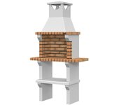 Collippo Vagos Barbacoa de obra (Superficie parrilla: 55 x 35 cm, Naranja)