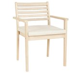 Sunfun Silla de jardín Nour (L x An x Al: 60 x 56 x 84 cm, Natural, Madera de acacia)