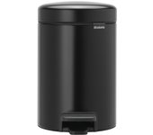 Papelera baño newicon negro 3l