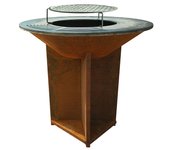 Purline Barbacoa de carbón EFP56CO (Diámetro de la superficie de la parrilla: 98 cm, Óxido)