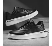 2024 New Casual Shoes for Men Platform Lace-up Sneakers Non-slip Comfortable Men's Shoe White Fashion Chunky Sport Running Shoes