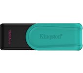 Pendrive Kingston DataTraveler Exodia S 128GB USB 3.2 Gen 1 Negro/Turquesa tapón giratorio