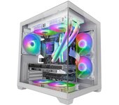 Mars Gaming Mc-view2 Caja Pc Microatx Doble Cristal Templado Ventilador Frgb 120mm Blanco