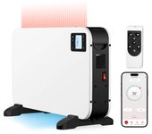Ksix Magma Calefactor Eléctrico de Convección Inteligente 2000W con Control Remoto Blanco