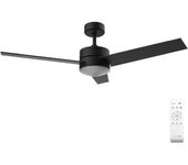 Universal Blue Bora Ventilador de Techo con Luz LED y Mando Motor DC 55W 132cm Negro