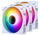 Phanteks M25-140 Gen2 D-RGB PWM Reverse Pack Triple Ventilador Suplementario 140mm Blanco