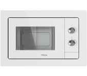 Microondas Teka NEO MB 6200 BI WH 20L 800W Integrable con Plato Giratorio y Descongelar