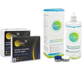 Lenjoy Monthly Day & Night (9 lentillas) + Solunate Multi-Purpose 400 ml con estuche
