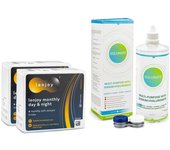 Lenjoy Monthly Day & Night (12 lentillas) + Solunate Multi-Purpose 400 ml con estuche