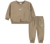 Conjunto nike essential fleece crew set infantil hemp