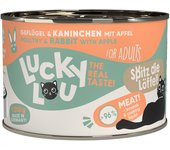 Lucky Lou Adult 6 x 200 g comida húmeda para gatos - Aves de corral y conejo