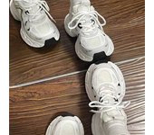 White Chunky Shoes For Women Shoes Lace Up Women's Vulcanize Shoes Summer New Breathable Casual Sneakers Women Grid Shoes Ladies