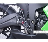 LSL Pieza de repuesto  para sistema de reposapiés 2Slide 118K131-RRT, lado de freno, ZX-6R, 09-12, Racing - Negro
