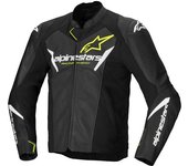 Alpinestars Faster V3 Airflow Chaqueta de moto perforada Cuero / Textil - Negro Amarillo (52)