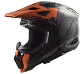 LS2 MX703 X-Force Victory Carbon Casco de motocross - Negro Naranja (XS)