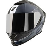 Bogotto Phantom Combo Carbon Casco - Negro Blanco Azul (S)