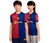 Nike - Camiseta oficial FC Barcelona Primera Equipación 2024-2025 Niño, Unisex, Deep Royal Blue-Noble Red-Midnight Navy, XS