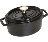 Staub La Cocotte 17 cm, ovalado, Negro, Hierro fundido