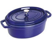 Staub La Cocotte 29 cm, ovalado, Azul oscuro, Hierro fundido