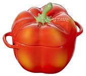 Staub Ceramique Cocotte 11 cm, pimineto, Naranja-rojo, Cerámica