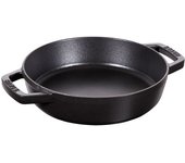 Staub Pans Sartén con 2 asas 20 cm, Hierro fundido, Negro