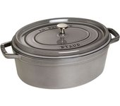 Staub La Cocotte 33 cm, ovalado, Gris grafito, Hierro fundido