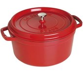 Staub La Cocotte 30 cm, redondo, Cereza, Hierro fundido