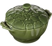 Staub Ceramique Cocotte 13 cm, alcachofa, Albahaca, Cerámica