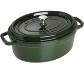 Staub La Cocotte 29 cm, ovalado, Albahaca, Hierro fundido