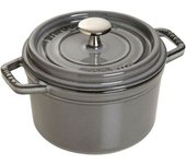 Staub La Cocotte 14 cm, redondo, Gris grafito, Hierro fundido