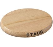 Staub Specialities Salvamanteles magnético 15 cm, ovalado, Haya, Marrón