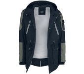 Chaqueta de Invierno de Black Premium by EMP - Chaqueta casual invierno con cuello de piel artificial - S XL - para Hombre - negro/aceituna