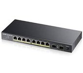 Zyxel GS1100-10HP switch No administrado Gigabit Ethernet (10/100/1000) Energía sobre Ethernet (PoE) 1U Negro