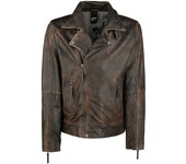 Chaqueta de Cuero de Gipsy - Marvin Slim Fit LANTV - S 5XL - para Hombre - Marrón