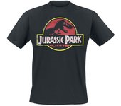 Camiseta de Jurassic Park - Classic Logo - S 5XL - para Hombre - Negro