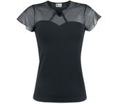 Camiseta Rockabilly de Pussy Deluxe - Camiseta Lovely Chic - XS 3XL - para Mujer - Negro