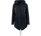 Chaqueta de Invierno de Urban Classics - Parka Mujer Sherpa Forrada de Algodón - XS 3XL - para Mujer - Negro