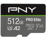 PNY Pro Elite microSDXC 512GB UHS-I U3 Clase 10